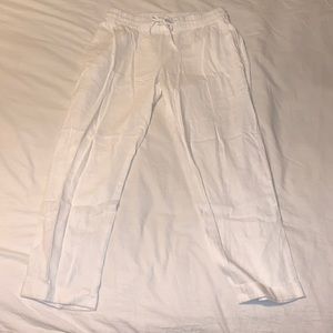 White linen old navy pants